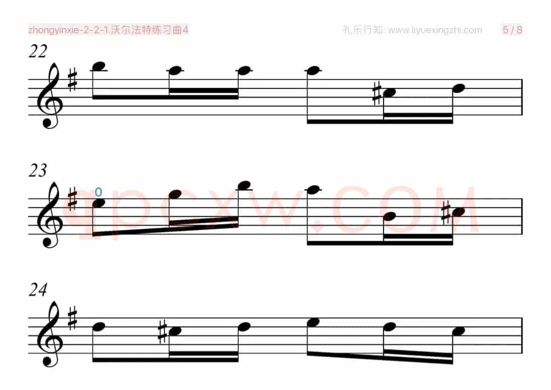 沃尔法特练习曲No.4（小提琴）