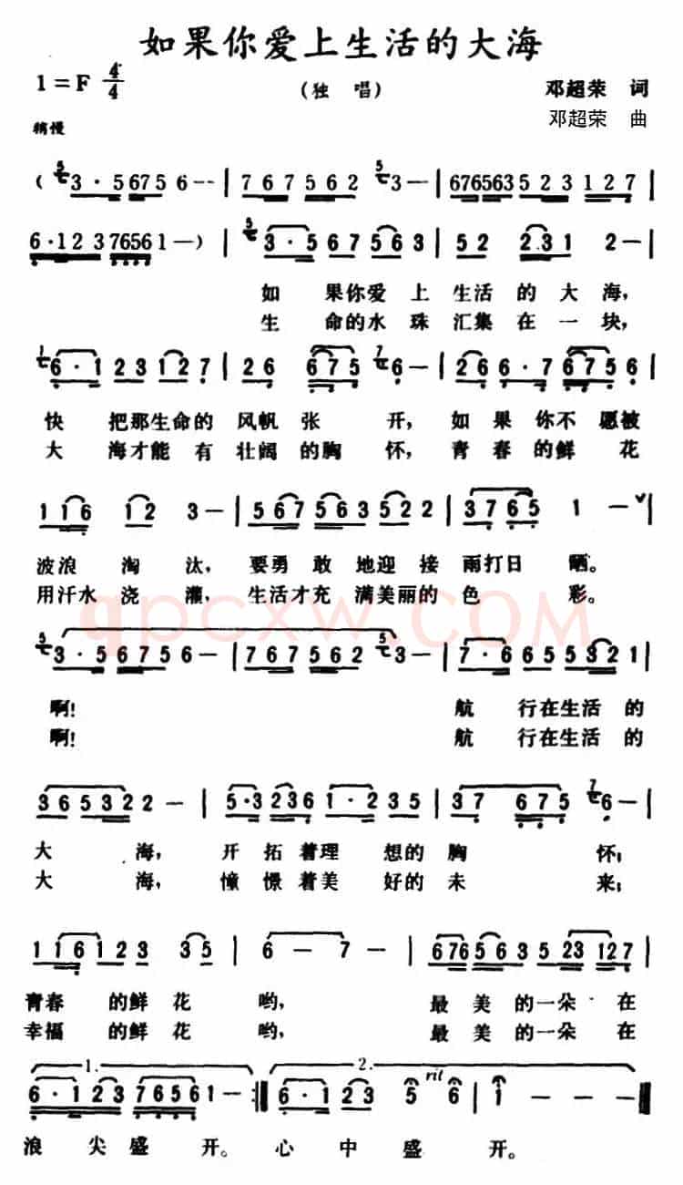 如果你爱上生活的大海 