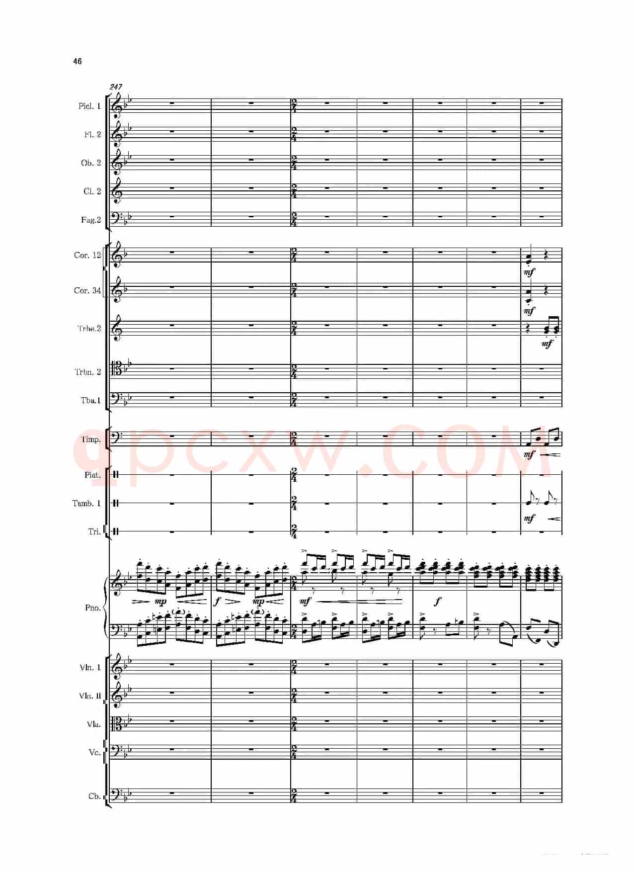 第二钢琴协奏曲（第一·二·三乐章）（管弦乐作品）
