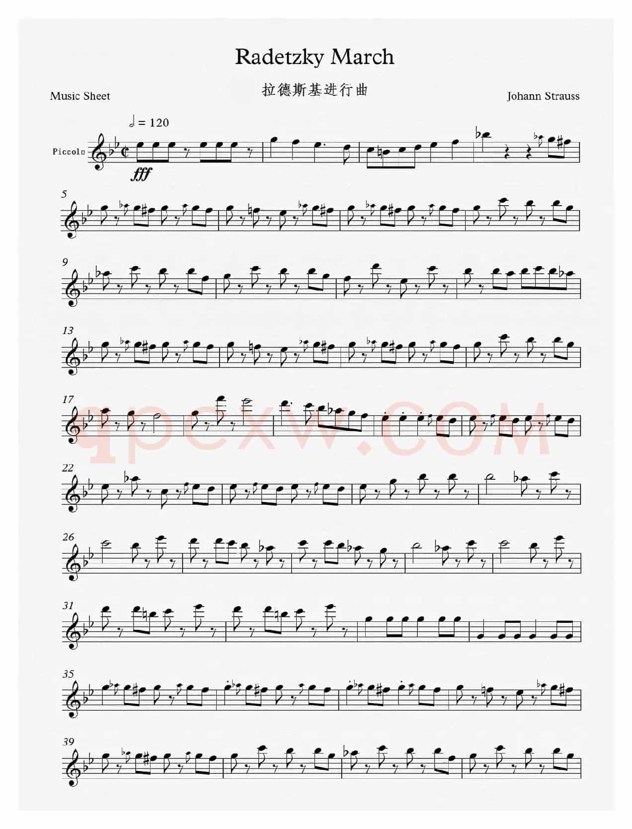 拉德斯基进行曲（短笛演奏）