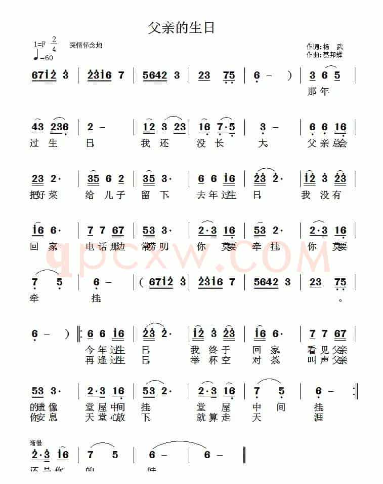 父亲的生日