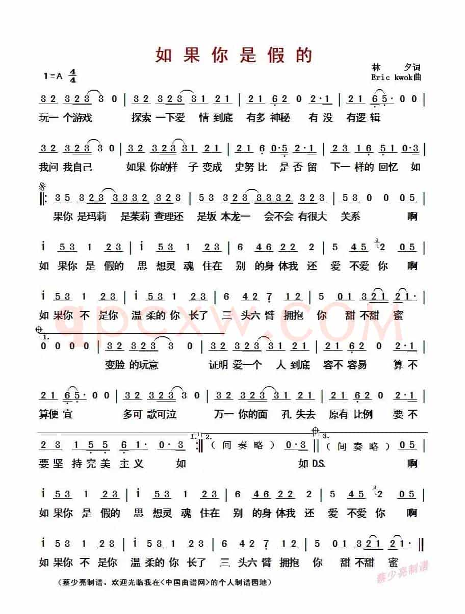 如果你是假的