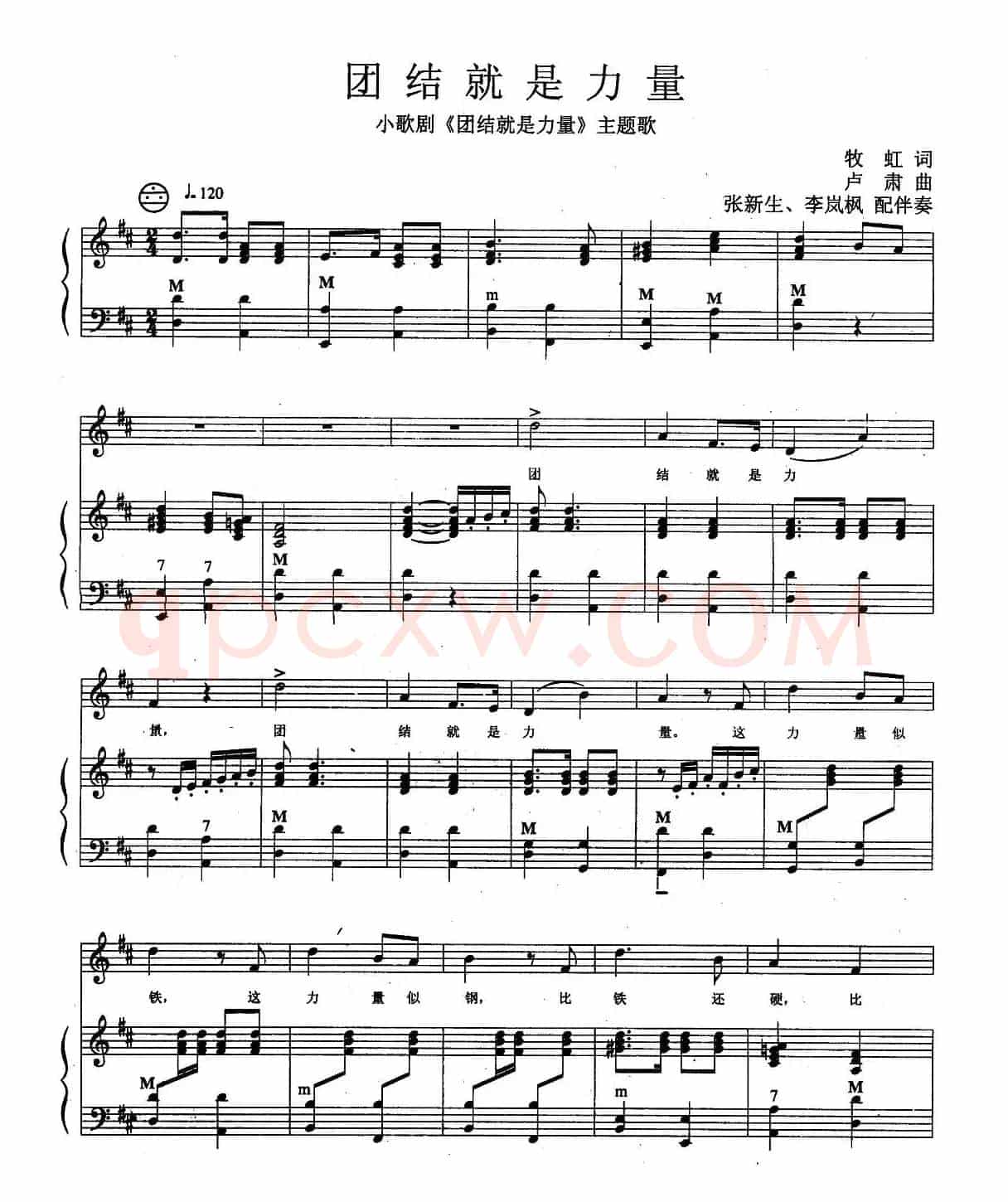 团结就是力量(正谱)