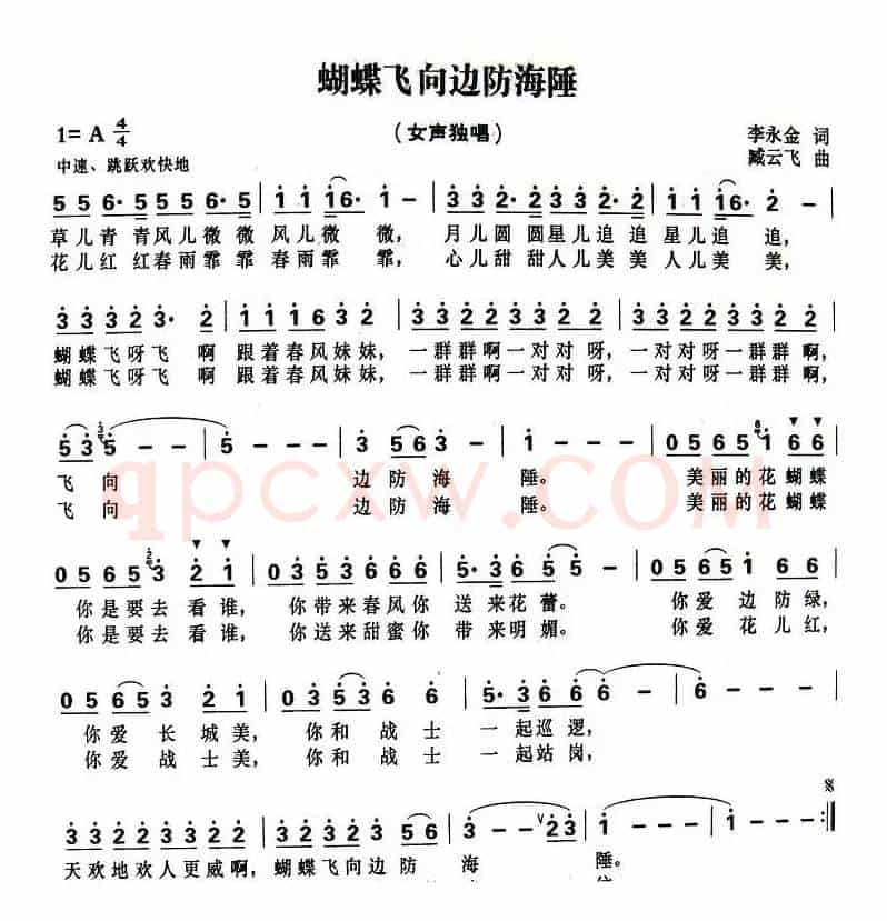 蝴蝶飞向边防海陲
