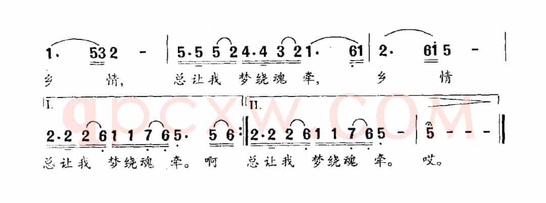 乡情（陈玉国词 张亮曲）
