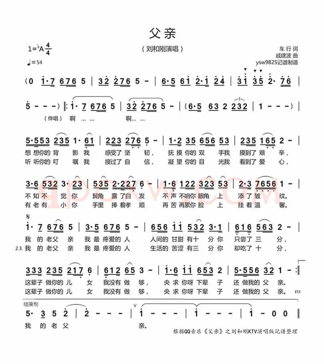 父    亲（刘和刚演唱）