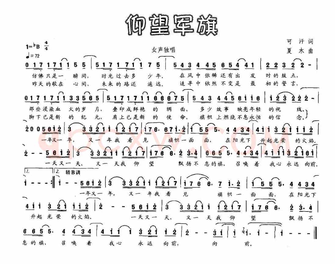 仰望军旗