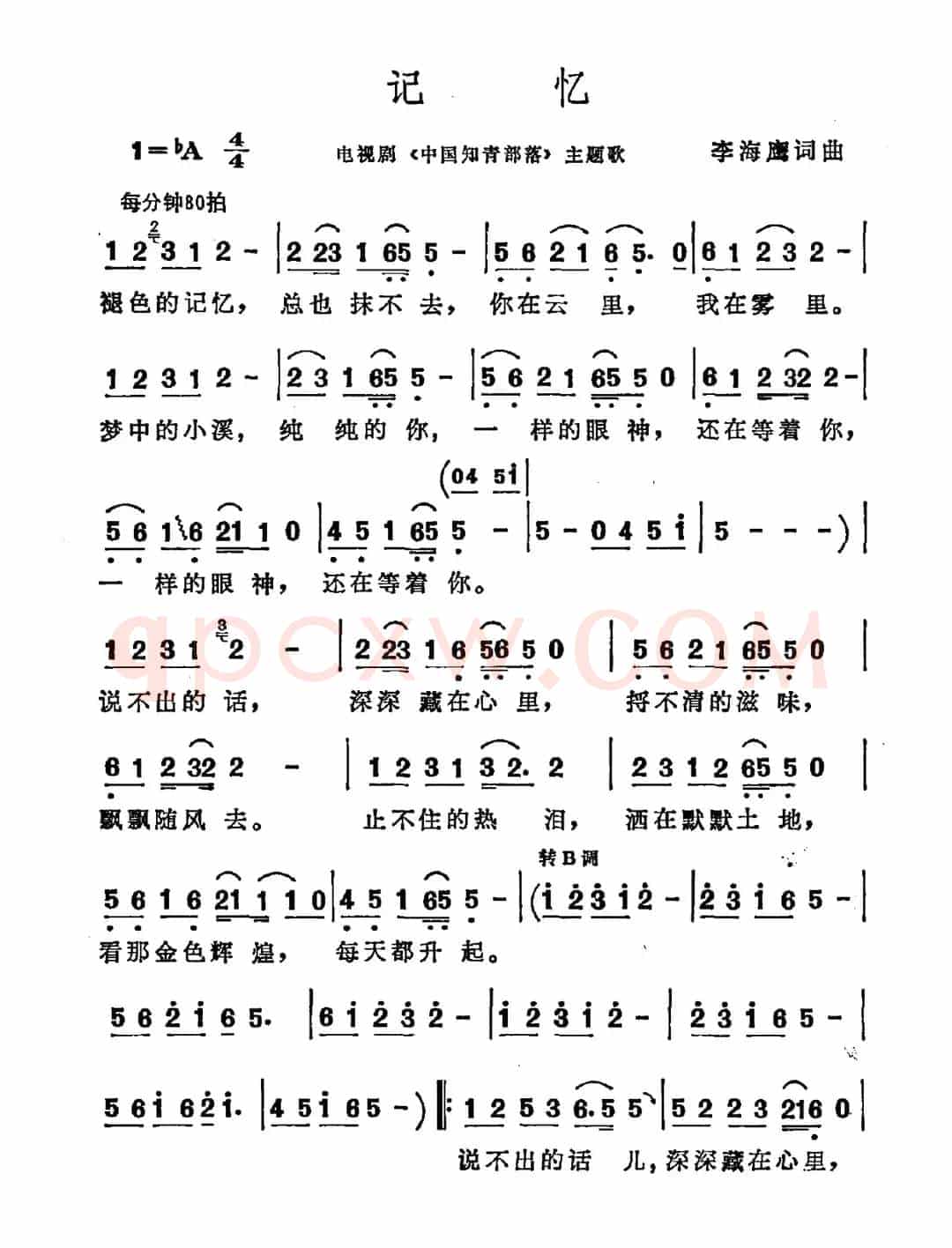 记忆（电视剧《中国知音部落》主题歌）