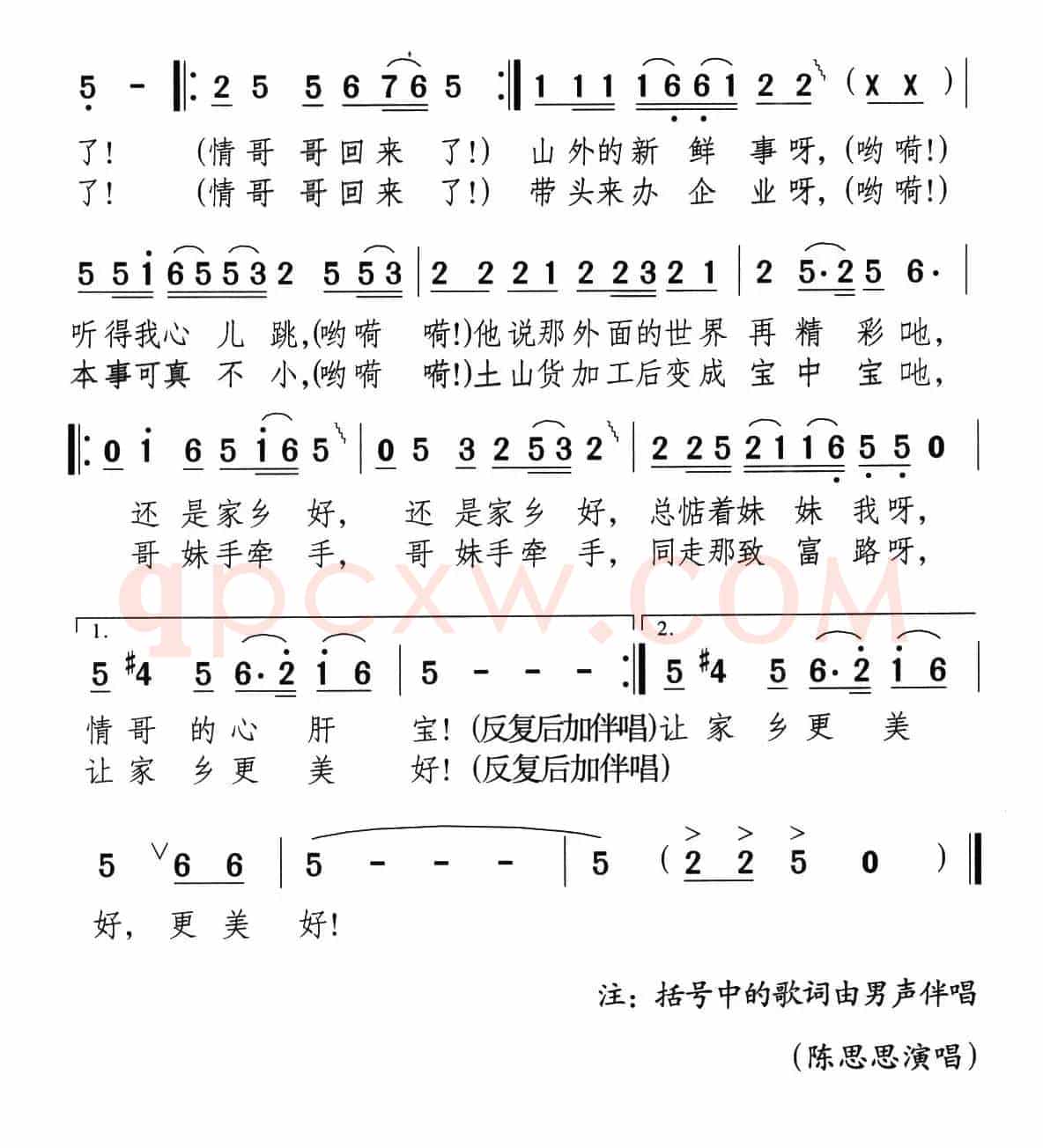 情哥哥回家乡