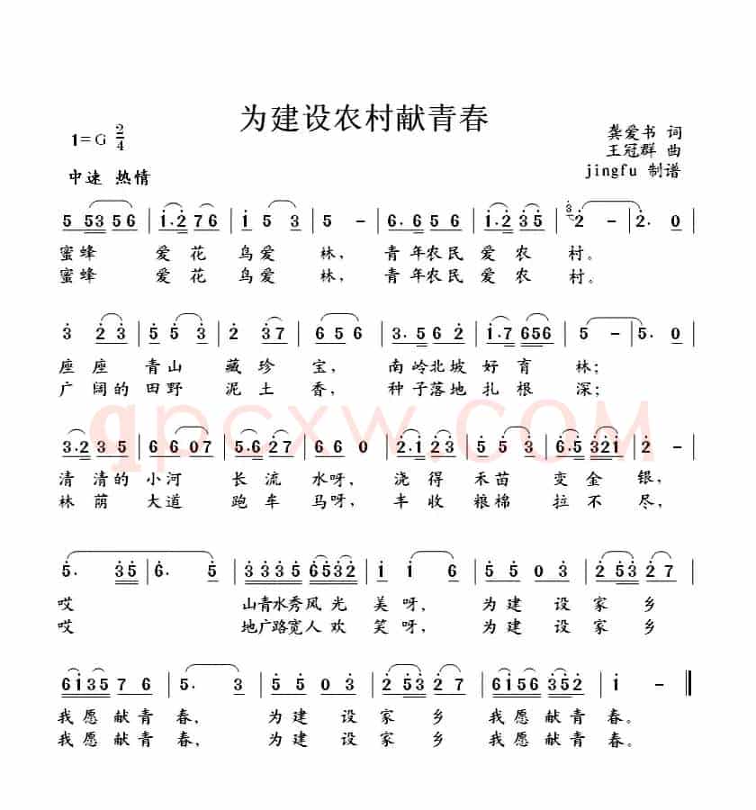 为建设新农村献青春