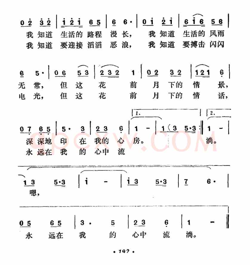 我知道（陈镒康词 徐锦江曲）