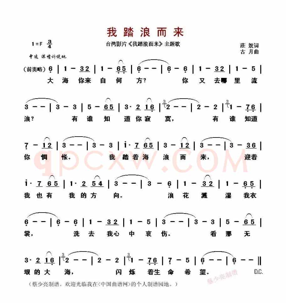 我踏浪而来(台湾影片《我踏浪而来》主题歌)