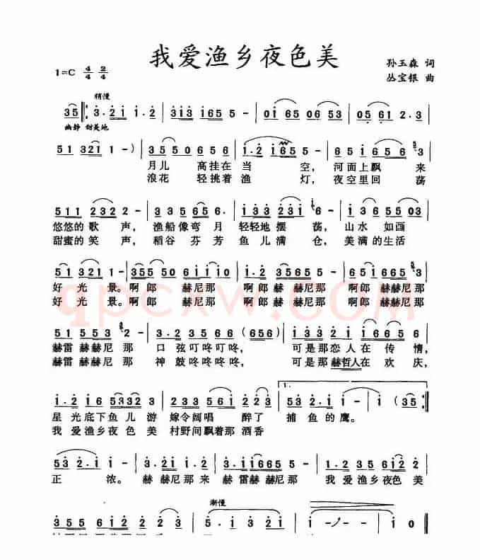 我爱渔乡夜色美