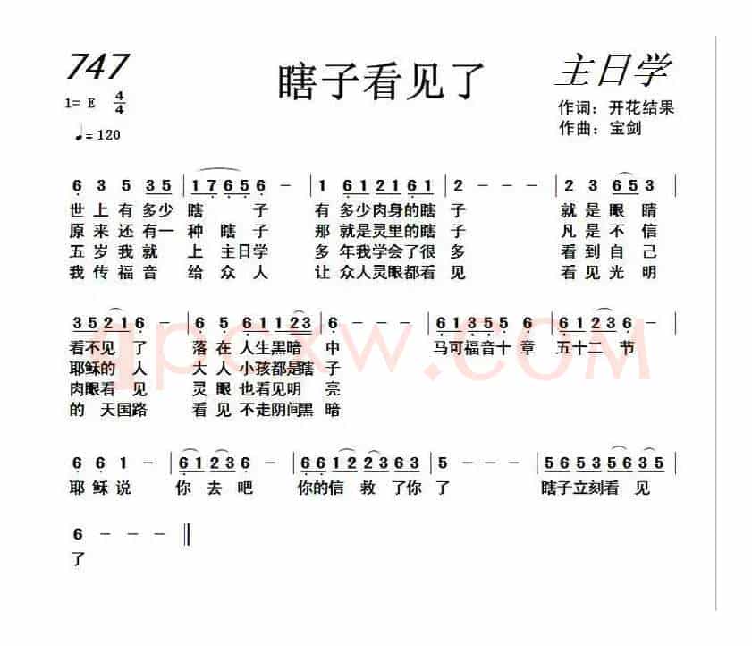 747 瞎子看见了(开花结果词 宝剑曲)