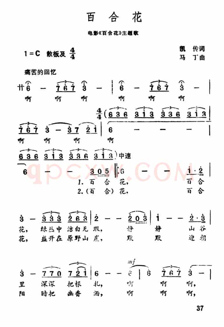百合花（凯传词 马丁曲）