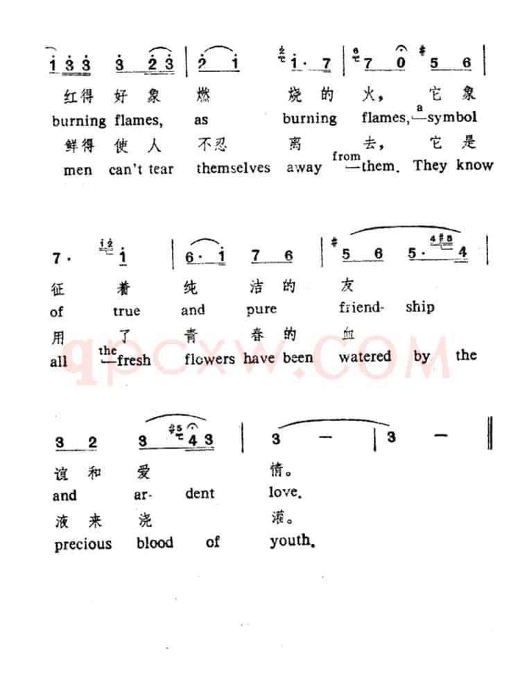花儿为什么这样红（中英文对照）