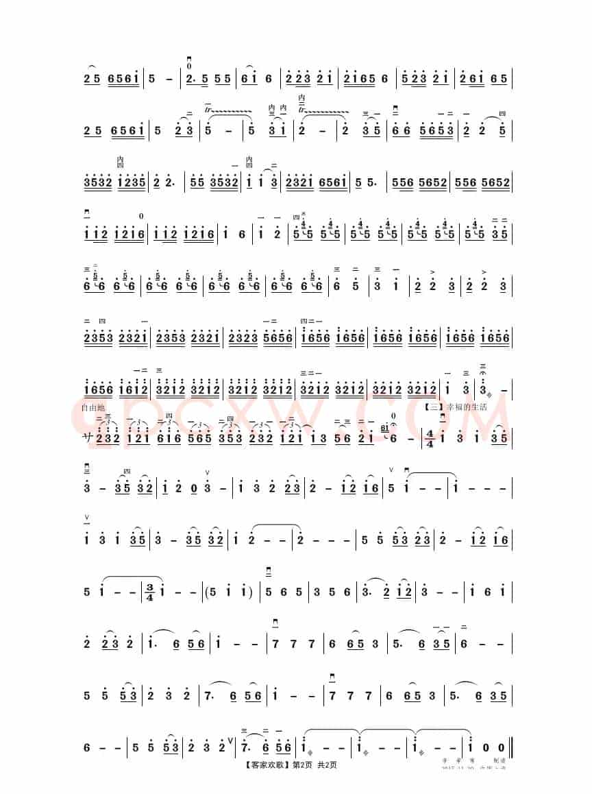 客家欢歌（二胡独奏曲）