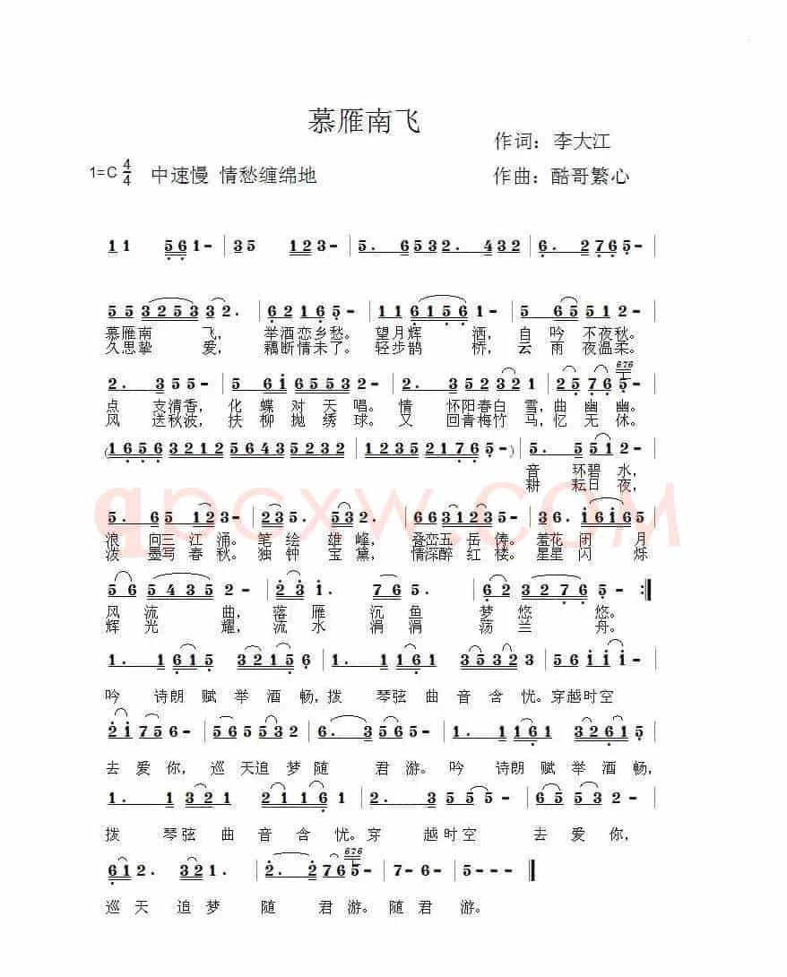 慕雁南飞（酷哥曲）