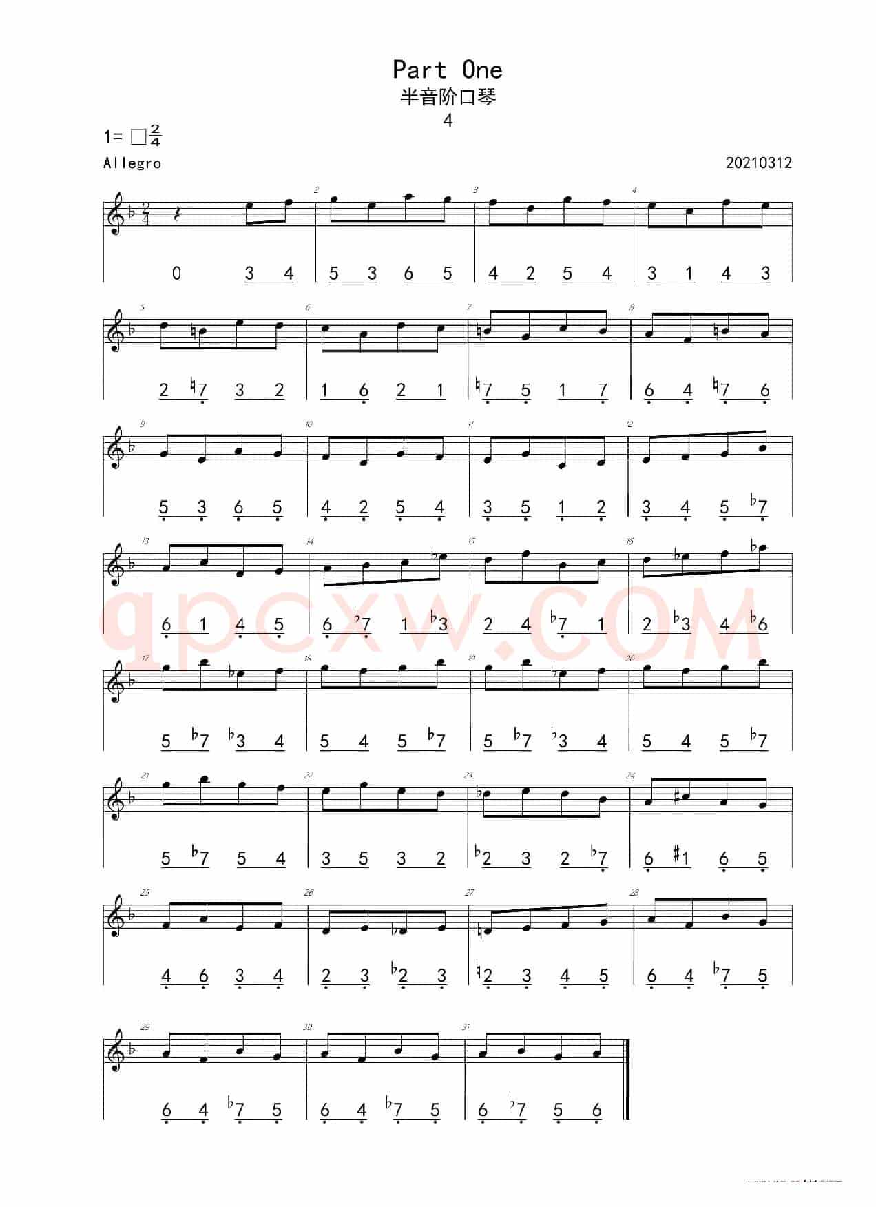 Tommy Reilly 练习曲第四首（半音阶口琴）