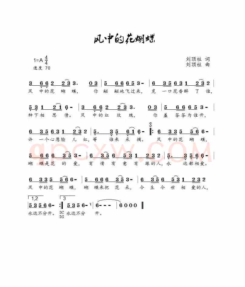 风中的花蝴蝶（刘顶柱演唱）