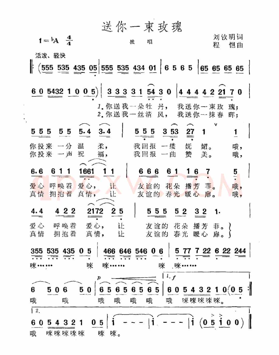 送你一束玫瑰