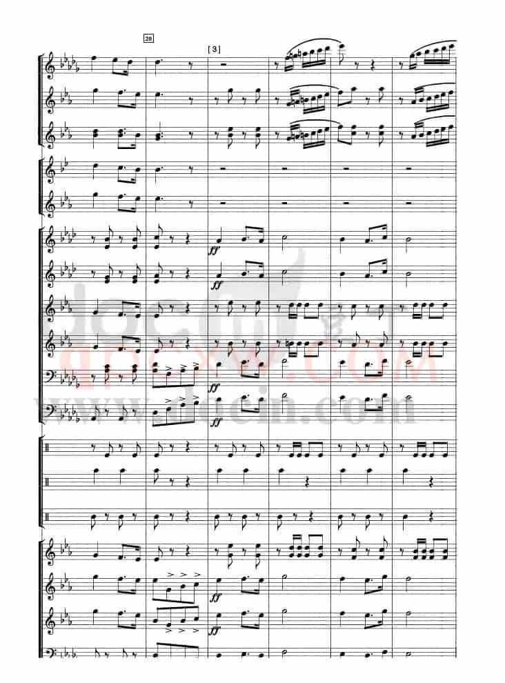 团结友谊进行曲( 军乐总谱)