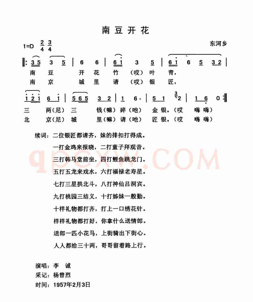南豆开花