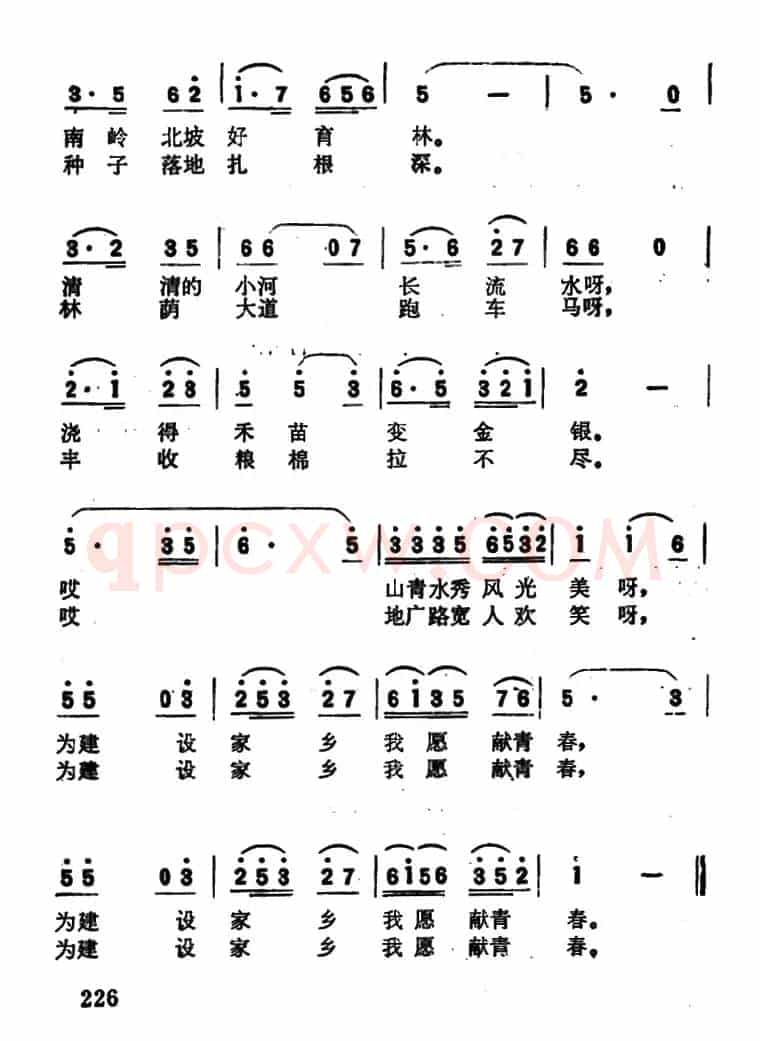 为建设农村献青春