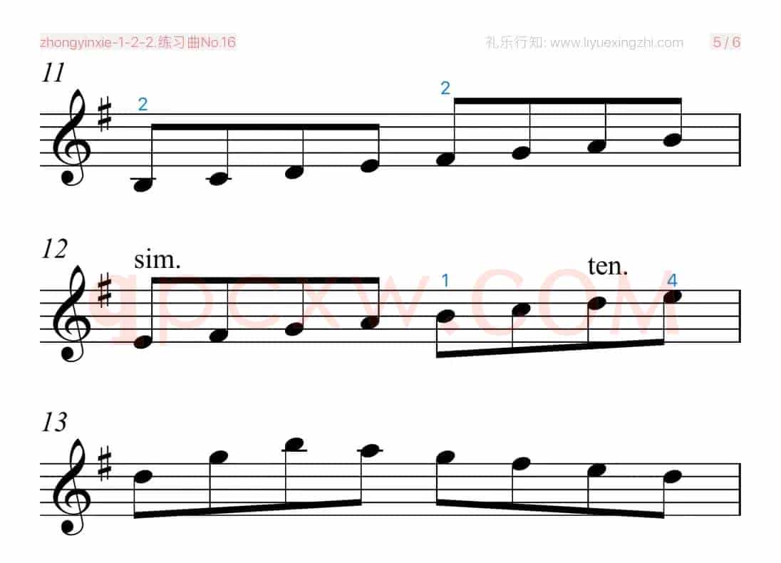 练习曲No.16（小提琴）
