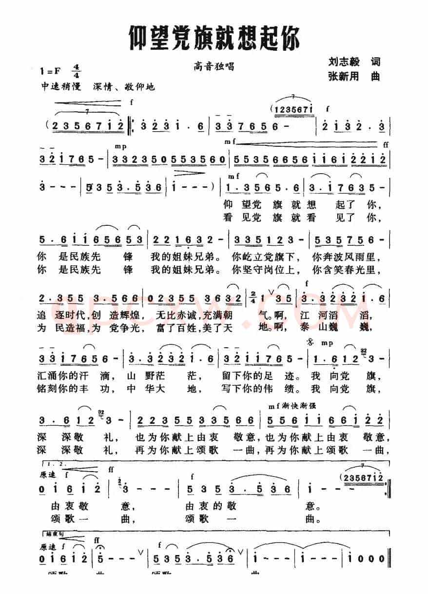 仰望党旗就想起你