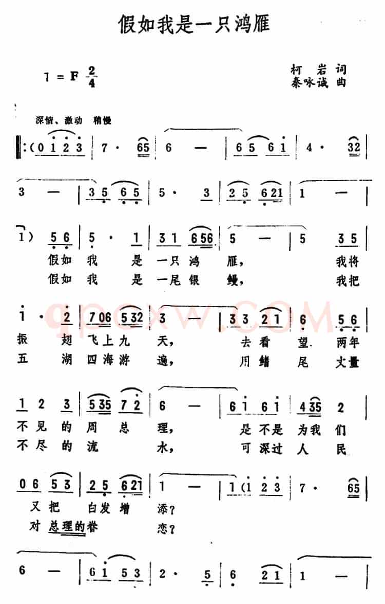 假如我是一只鸿雁