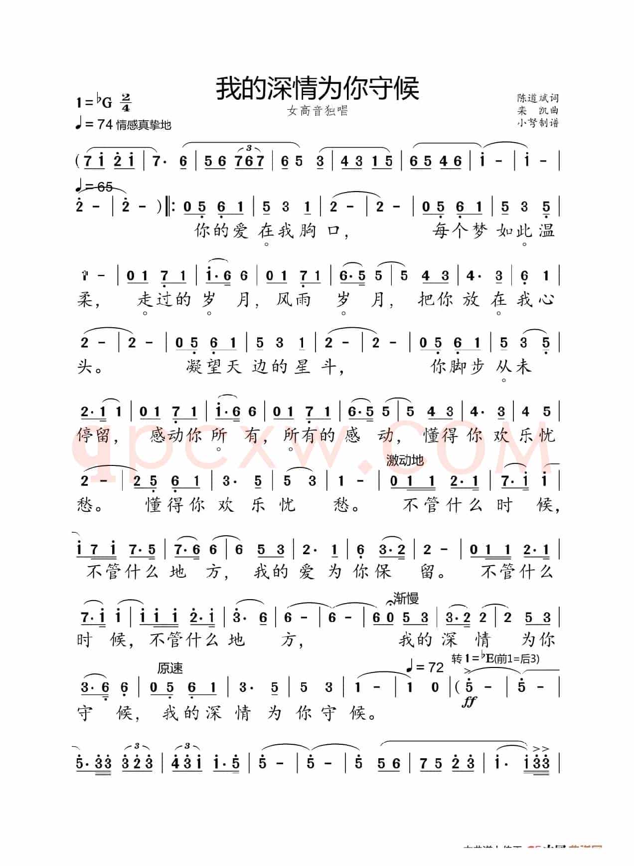 我的深情为你守候(大字版)