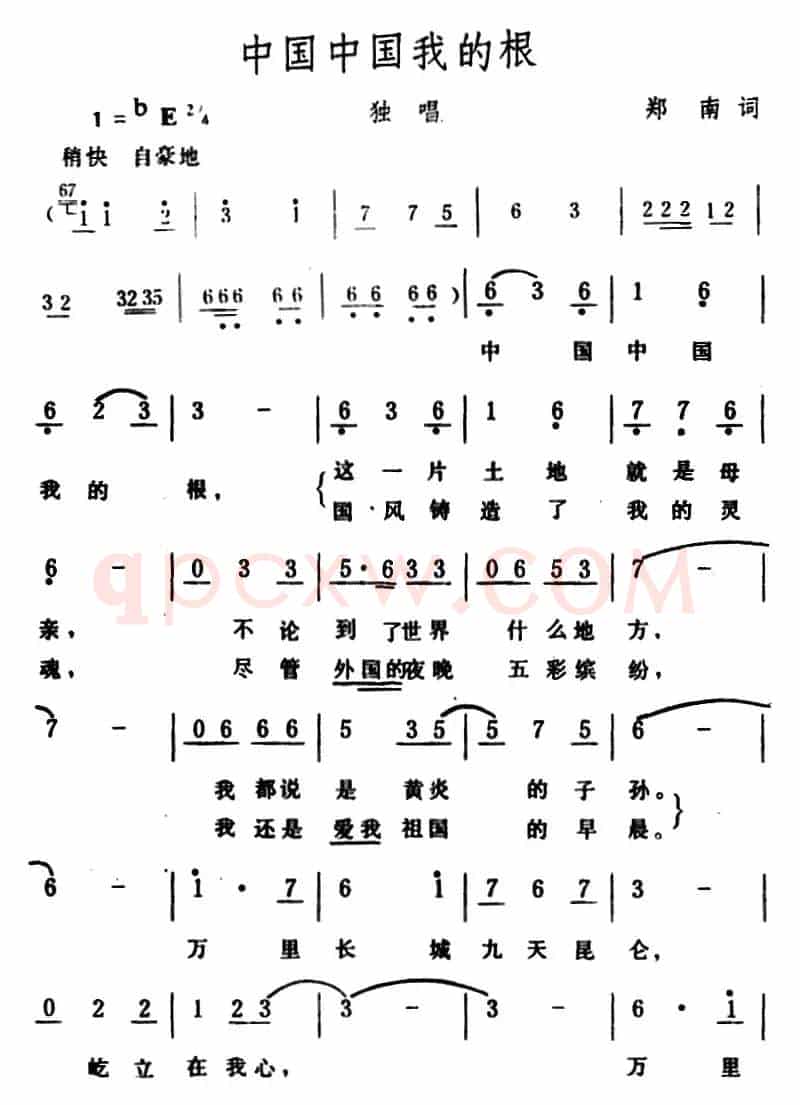中国中国我的根 