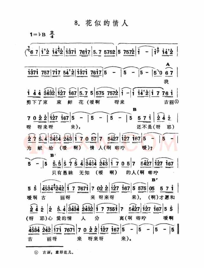 花似的情人（新疆伊犁 维吾尔民歌 第五套《小汗莱龙》）
