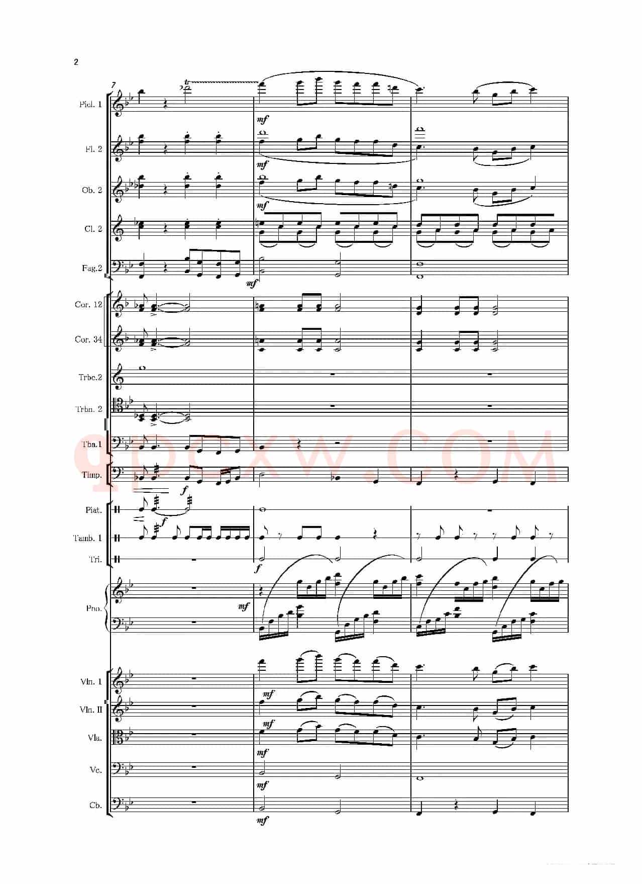 第二钢琴协奏曲（第一·二·三乐章）（管弦乐作品）
