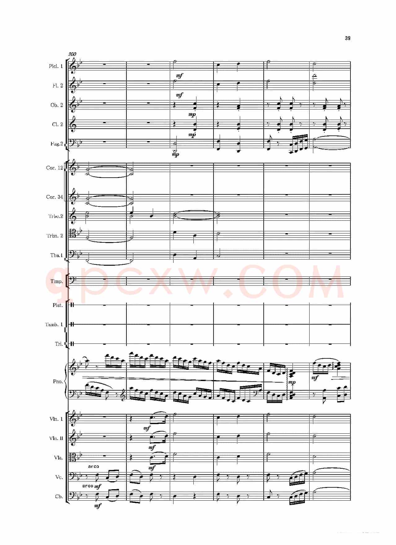 第二钢琴协奏曲（第一·二·三乐章）（管弦乐作品）
