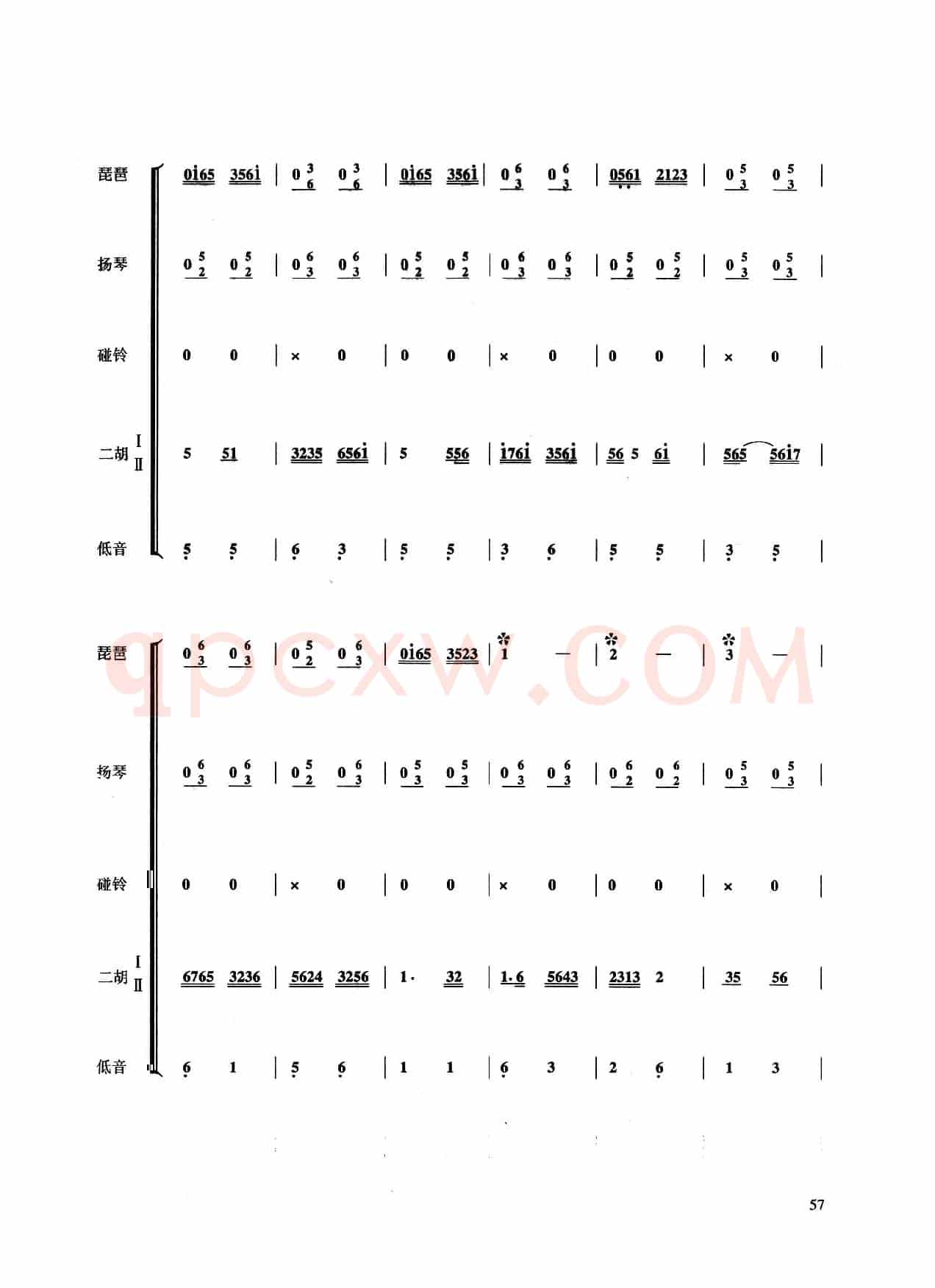 紫竹调（民乐合奏总谱、彭修文编曲版）