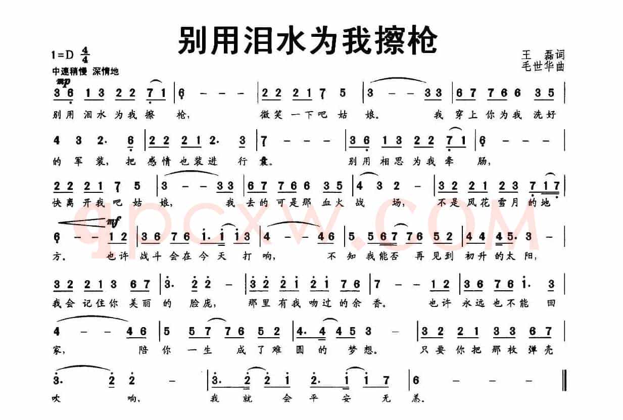 别用泪水为我擦枪