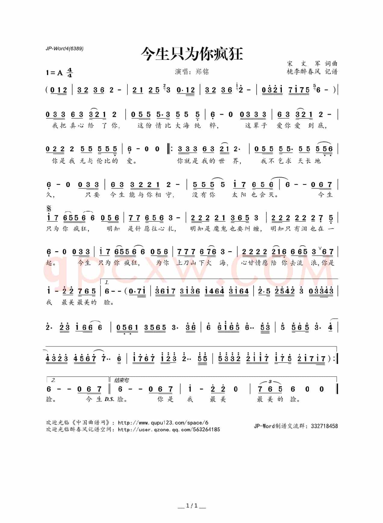 今生只为你疯狂