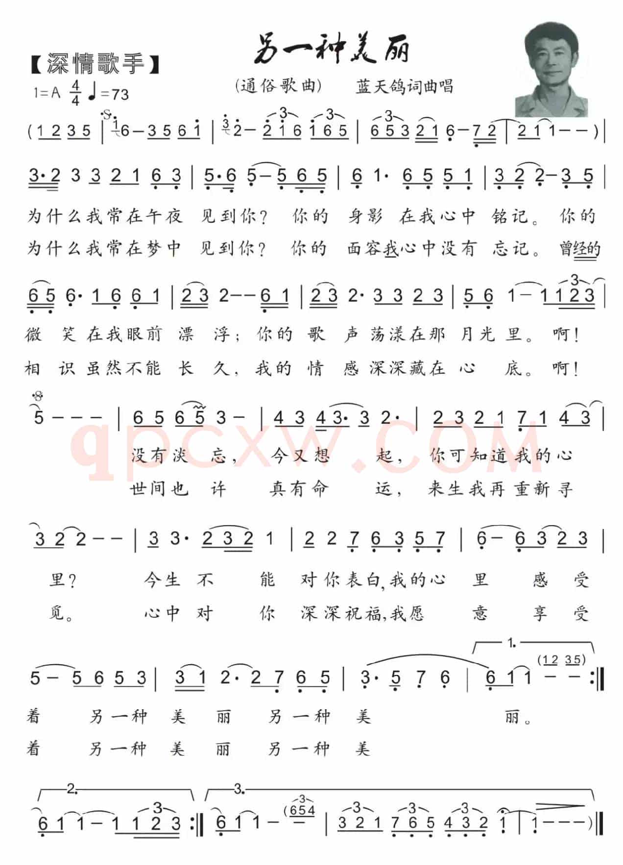 47.另一种美丽（通俗歌曲）（蓝天词曲唱）