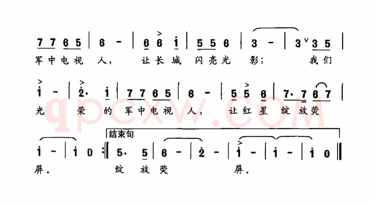 我们是光荣的军中电视人（解放军电视宣传之歌）