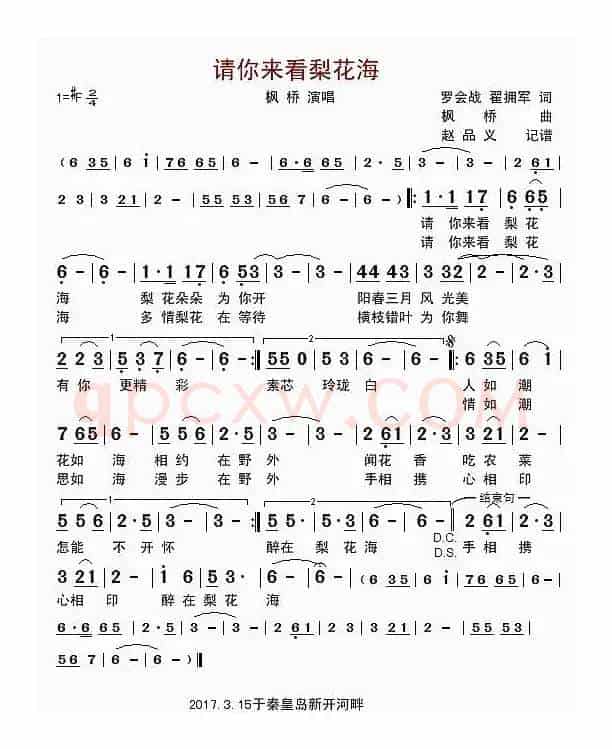 请你来看梨花海
