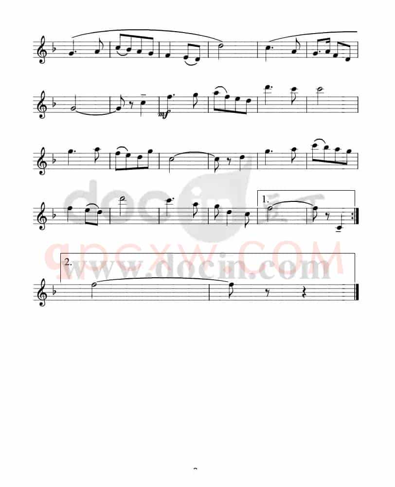 团结友谊进行曲(bE萨克斯分谱)1、2