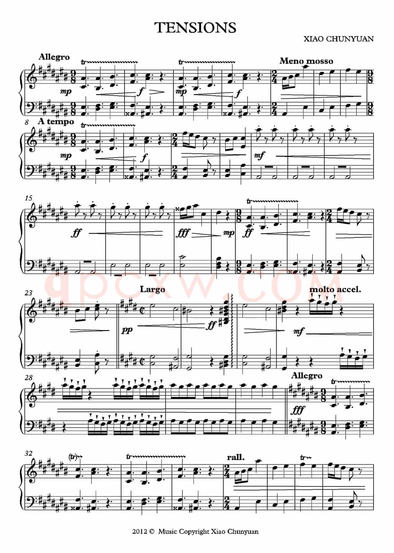 Tensions(钢琴独奏曲)