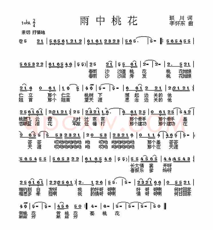 雨中桃花(琰川词 李怀东曲)