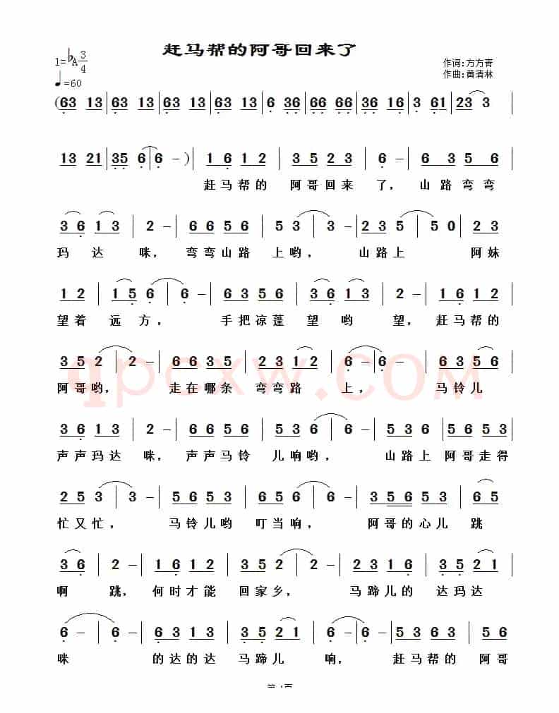 赶马帮的阿哥回来了