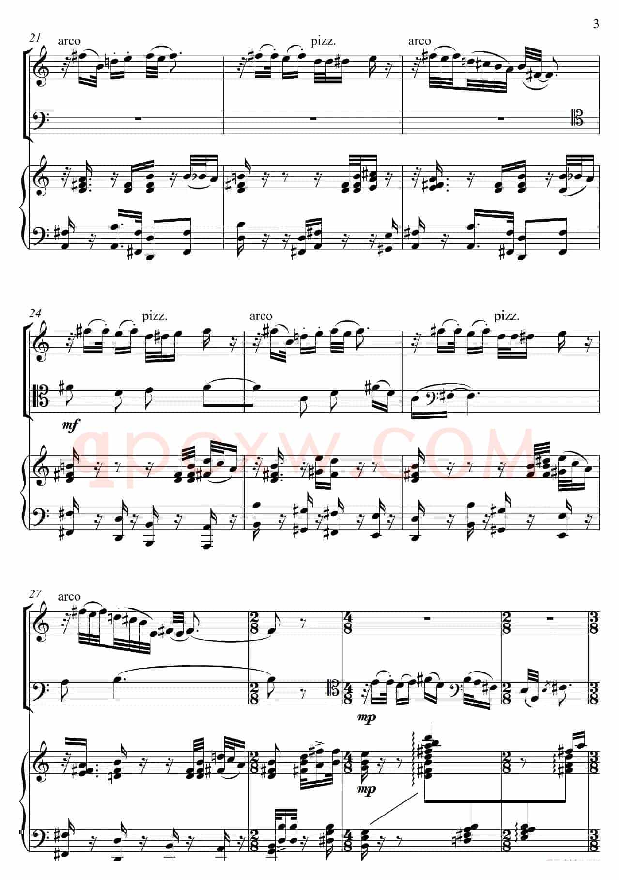山花烂漫（为小提琴·大提琴·钢琴而作）（For Violin Violoncello And Piano）