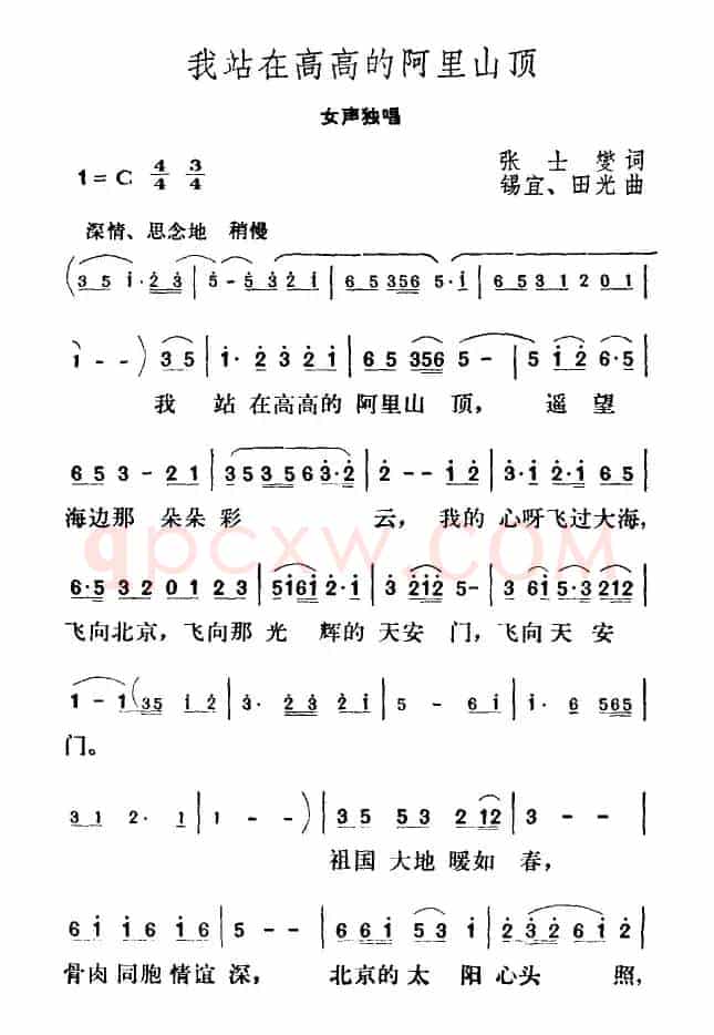 我站在高高的阿里山顶