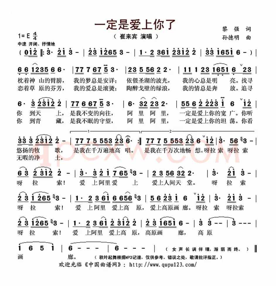 一定是爱上你了