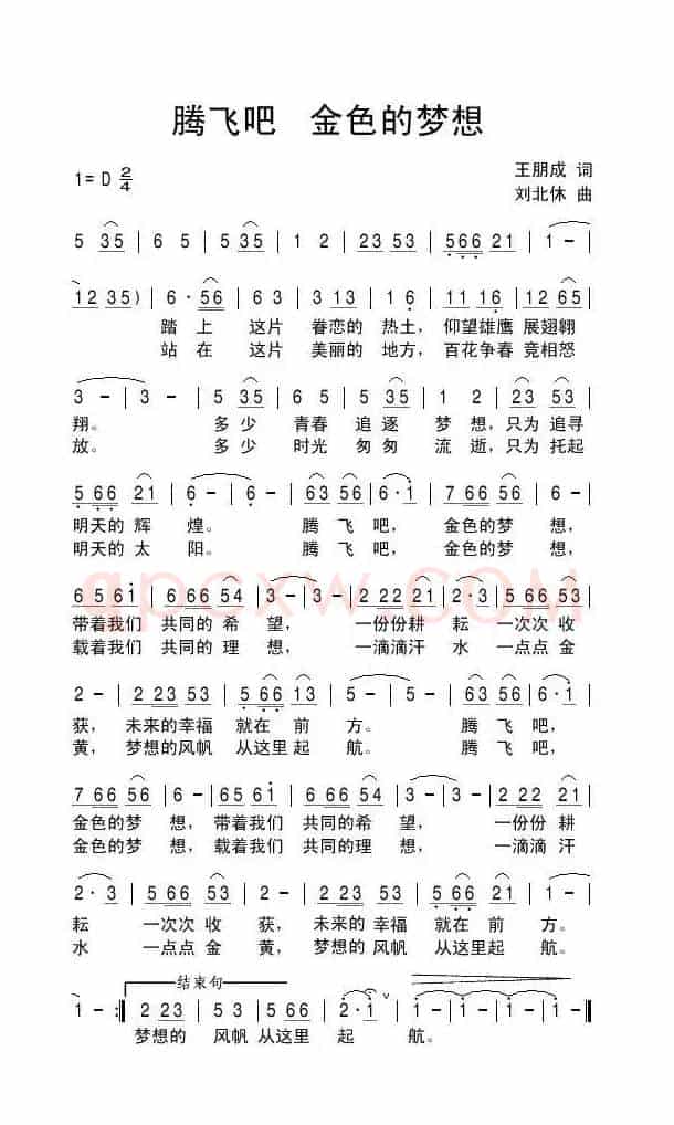 腾飞吧 金色的梦想